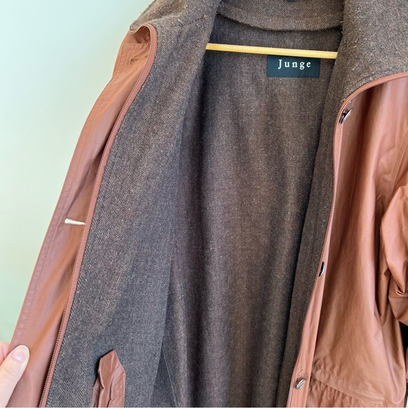 Junge Rust Jacket Size XL With Hood Lined - Picture 6 of 16